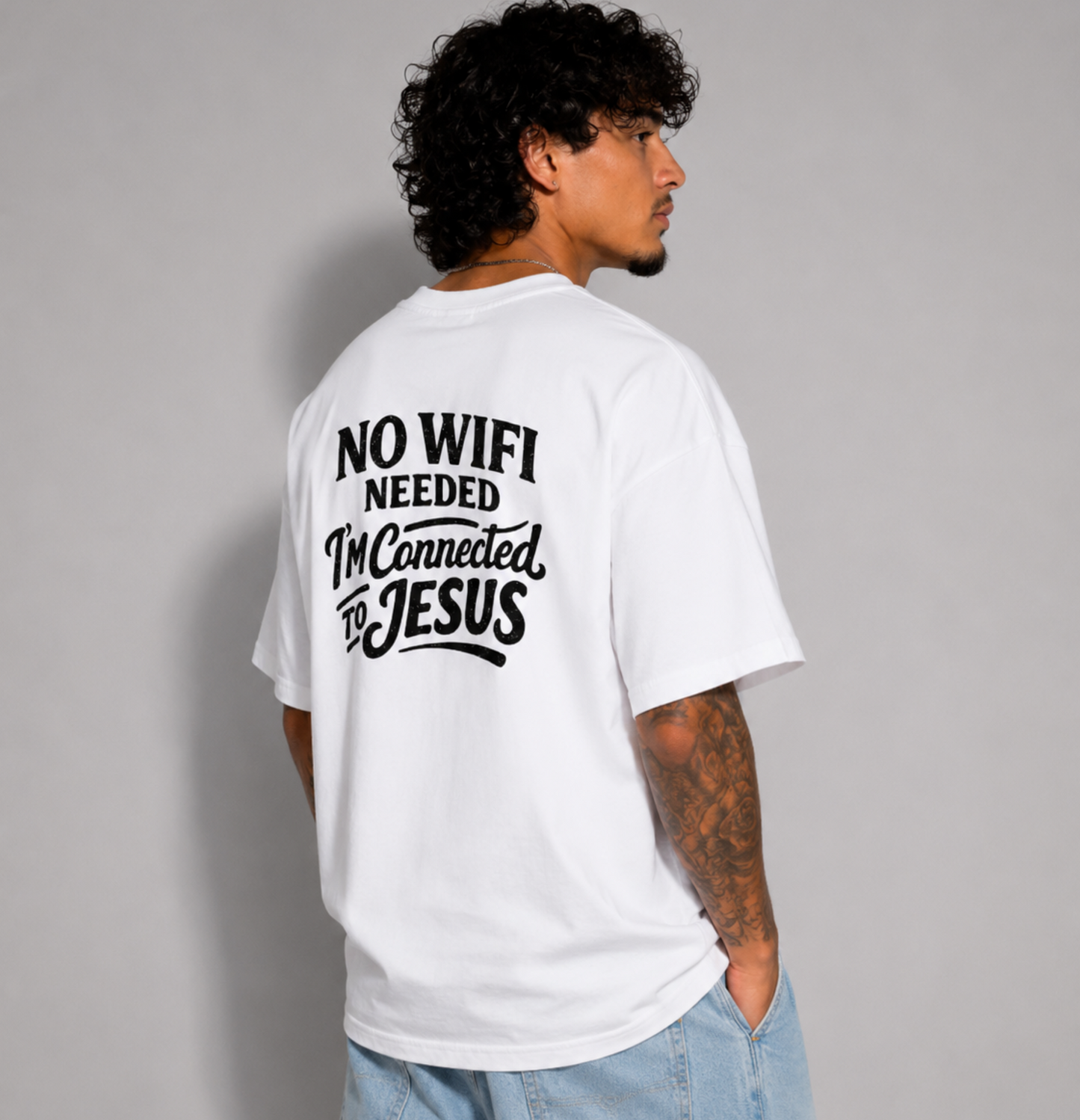 Connected to Jesus Oversized Shirt