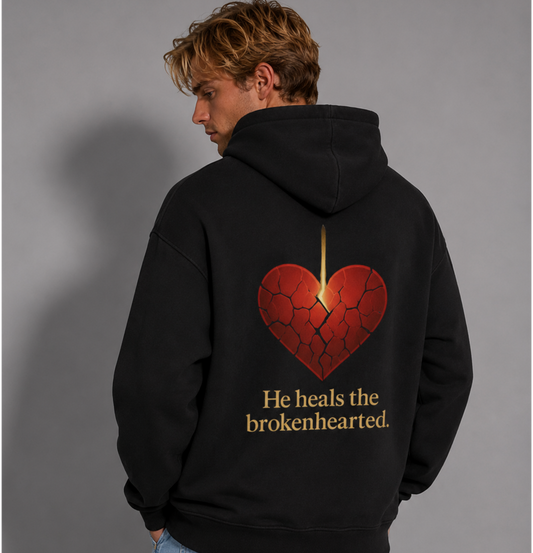 He Heals the Brokenhearted Oversized Hoodie